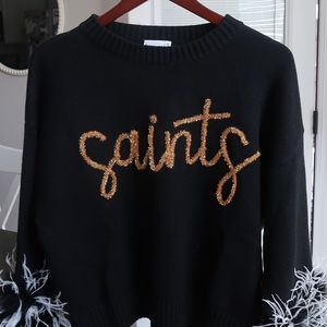 NWOT Queen of Sparkles SAINTS Women’s Sweater